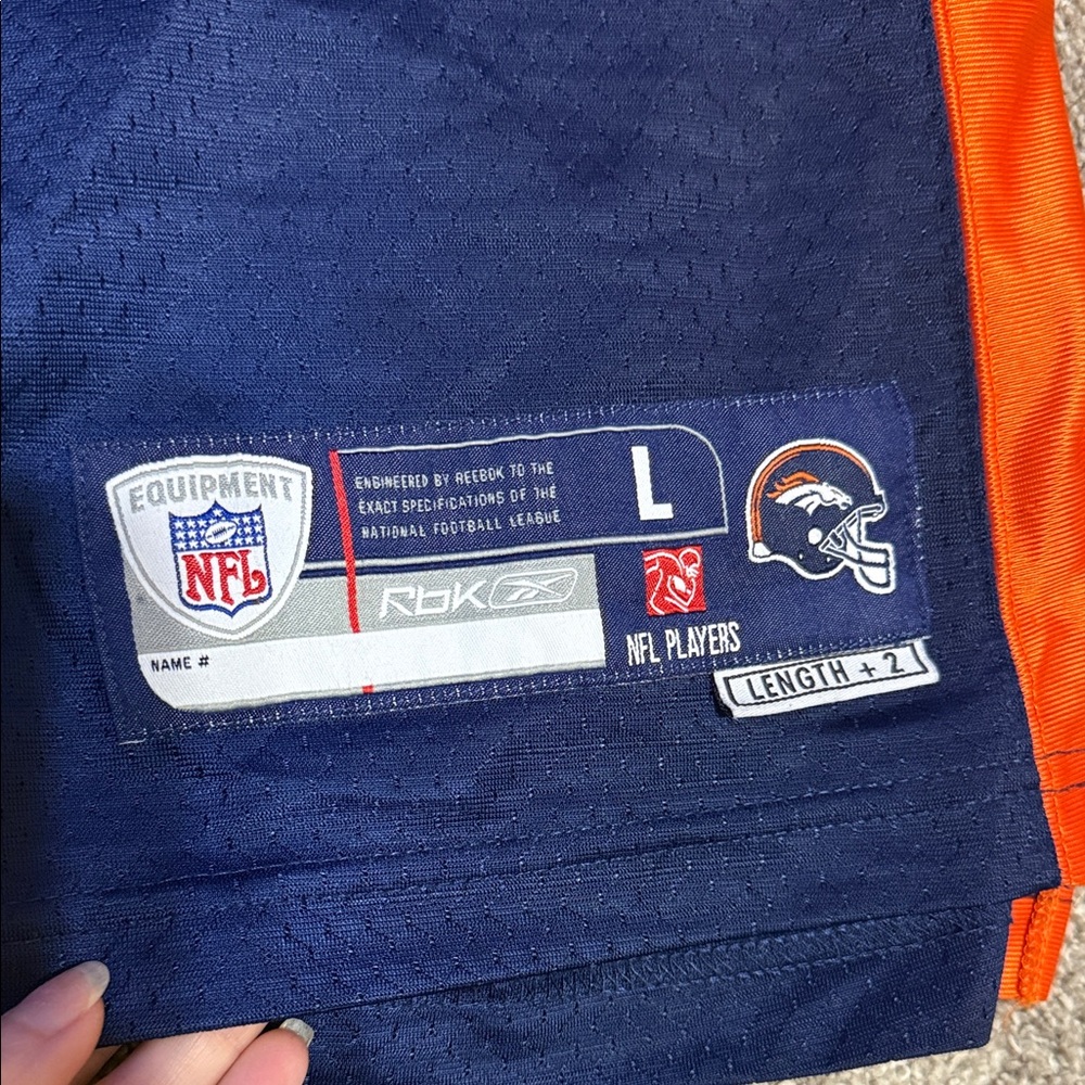 AUTHENTIC Bailey #24 Denver Broncos NFL Reebok Football Jersey L Men’s Length +2 - Picture 2 of 10